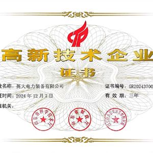 高 新 技 术 企业证书
